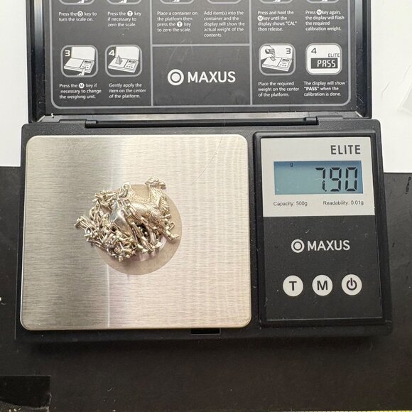 VTG Silver Tone Three Dimensional Camel Pendant Necklace Size 22.5" Length - Picture 8 of 10